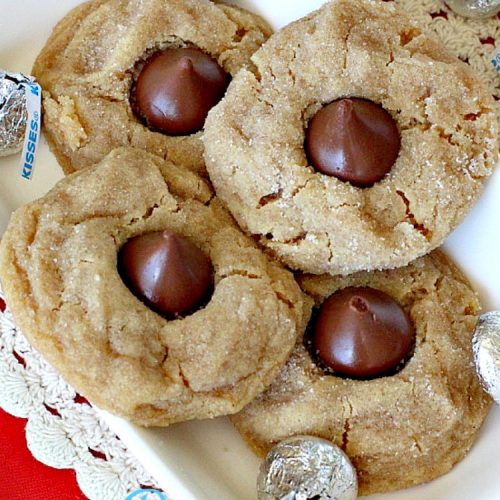 Peanut Blossoms | Can't Stay Out of the Kitchen | fabulous #peanutbutter #cookies are stuffed with a #HersheysKiss and are great for #christmas parties. #dessert #chocolate