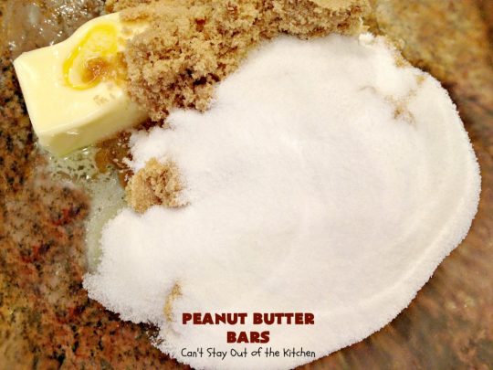 Peanut Butter Bars | Can't Stay Out of the Kitchen | Get your #chocolate fix & #PeanutButter fix with one delicious #recipe! This #dessert is sure to get your motor going as every bite is rich, decadent and heavenly. #cookie #ChocolateChips #PeanutButterDessert #brownie #tailgating #ChocolateDessert #FathersDayDessert #FourthOfJulyDessert