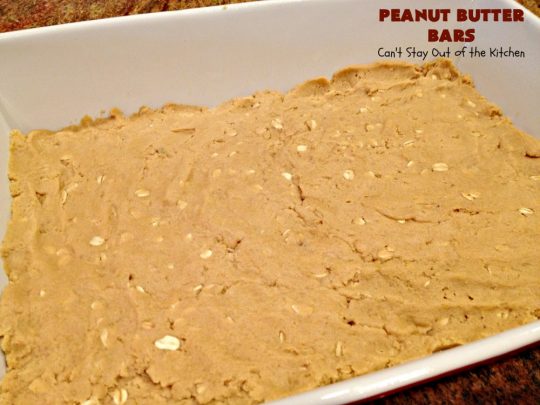 Peanut Butter Bars | Can't Stay Out of the Kitchen | Get your #chocolate fix & #PeanutButter fix with one delicious #recipe! This #dessert is sure to get your motor going as every bite is rich, decadent and heavenly. #cookie #ChocolateChips #PeanutButterDessert #brownie #tailgating #ChocolateDessert #FathersDayDessert #FourthOfJulyDessert