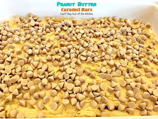 Peanut Butter Caramel Bars | Can't Stay Out of the Kitchen | #peanutbutter & #caramel chips pair together perfectly in this fabulous #brownie. Great option for summer #holidays & potlucks, too. #dessert
