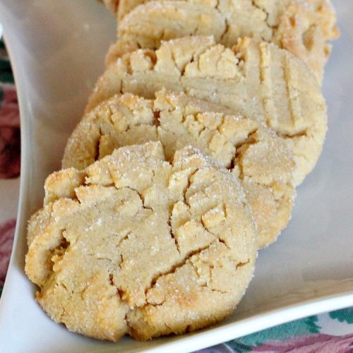Peanut Butter Cookies | Can't Stay Out of the Kitchen | These are our favorite #PeanutButter #Cookies. We've been making these cookies for over 40 years and this is still our favorite #recipe. Terrific for #Tailgating parties, potlucks, backyard BBQs or #holidays. #PeanutButterCookies #dessert #HolidayDessert #PeanutButterDessert #FavoritePeanutButterCookies