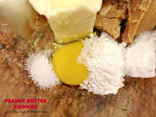 Peanut Butter Cookies | Can't Stay Out of the Kitchen | These are our favorite #PeanutButter #Cookies. We've been making these cookies for over 40 years and this is still our favorite #recipe. Terrific for #Tailgating parties, potlucks, backyard BBQs or #holidays. #PeanutButterCookies #dessert #HolidayDessert #PeanutButterDessert #FavoritePeanutButterCookies