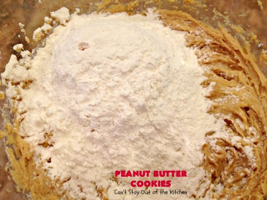 Peanut Butter Cookies | Can't Stay Out of the Kitchen | These are our favorite #PeanutButter #Cookies. We've been making these cookies for over 40 years and this is still our favorite #recipe. Terrific for #Tailgating parties, potlucks, backyard BBQs or #holidays. #PeanutButterCookies #dessert #HolidayDessert #PeanutButterDessert #FavoritePeanutButterCookies