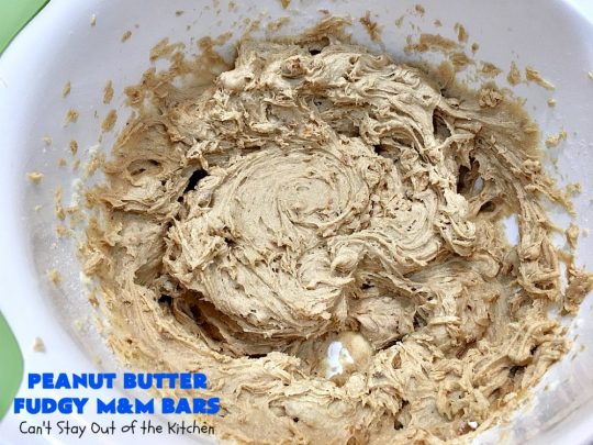 Peanut Butter Fudgy M&M Bars | Can't Stay Out of the Kitchen | these amazing #brownies have only 6 ingredients! They are so quick & easy but also rich, decadent & heavenly. Terrific #dessert for summer #holidays, backyard BBQs, #tailgating parties or for #ChristmasCookieExchanges. #DarkChocolate #Fudge #MMs #cookie #PeanutButter #Peanuts #chocolate #HolidayDessert #PeanutButterFudgyMMBars #ChocolateDessert #MMDessert