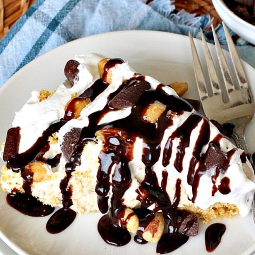 Peanut Butter Pie | Can't Stay Out of the Kitchen | absolutely scrumptious #dessert #pie made with #peanutbutter & cream cheese. #chocolate tops it off making it divine!