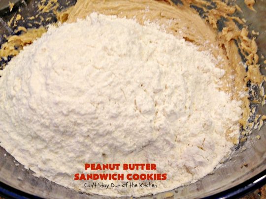 Peanut Butter Sandwich Cookies | Can't Stay Out of the Kitchen | these #cookies are irresistible. They're filled with #PeanutButter plus they have a luscious peanut butter frosting in the middle. They're so mouthwatering you won't be able to stop eating them! Great for #tailgating parties, birthdays or grilling out with friends. #dessert #PeanutButterCookies #PeanutButterSandwichCookies #southern #PeanutButterDessert #FavoritePeanutButterCookies