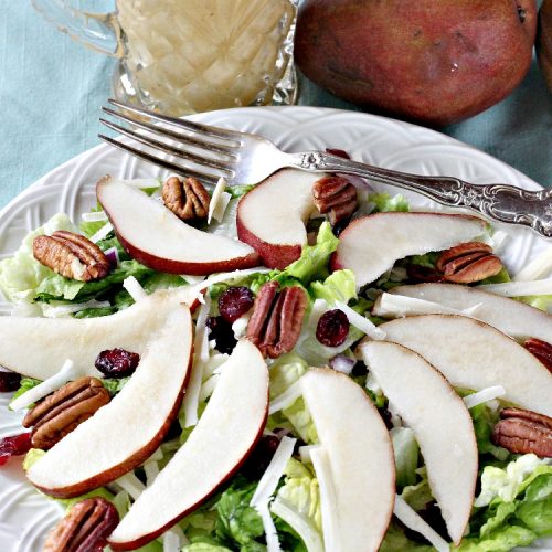 Pear Salad with Ginger Vinaigrette | Can't Stay Out of the Kitchen