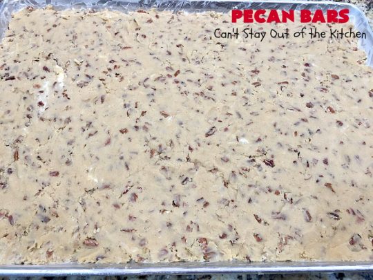 Pecan Bars | Can't Stay Out of the Kitchen | these delightful treats are absolutely dreamy. They'll cure any sweet tooth craving. If you enjoy #pecans you'll rave over this marvelous #cookie. #Holiday #dessert #PecanDessert #HolidayDessert #PecanPie #PecanBars #ChristmasCookieExchange #ValentinesDay