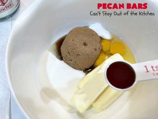 Pecan Bars | Can't Stay Out of the Kitchen | these delightful treats are absolutely dreamy. They'll cure any sweet tooth craving. If you enjoy #pecans you'll rave over this marvelous #cookie. #Holiday #dessert #PecanDessert #HolidayDessert #PecanPie #PecanBars #ChristmasCookieExchange #ValentinesDay
