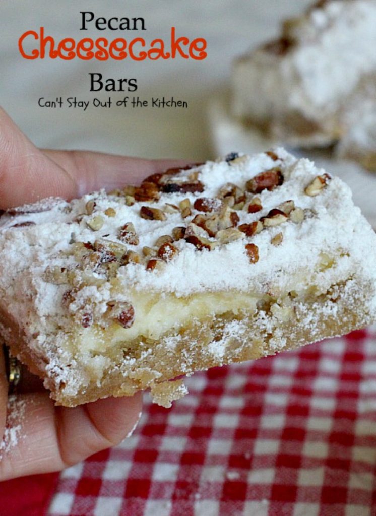 Pecan Cheesecake Bars | Can't Stay Out of the Kitchen | these lovely #pecan #brownies have a wonderful #cheesecake layer that makes them spectacular. #dessert