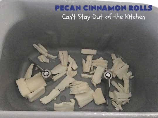 Pecan Cinnamon Rolls | Can't Stay Out of the Kitchen | these delightful #CinnamonRolls are light & fluffy & so easy since they're mixed & raised in the #breadmaker! They have a luscious #ButtercreamFrosting & a #cinnamon & #pecan filling that will make you swoon from the first bite! Great for a #holiday #breakfast like #Thanksgiving or #Christmas. #PecanCinnamonRollsPecan Cinnamon Rolls | Can't Stay Out of the Kitchen | these delightful #CinnamonRolls are light & fluffy & so easy since they're mixed & raised in the #breadmaker! They have a luscious #ButtercreamFrosting & a #cinnamon & #pecan filling that will make you swoon from the first bite! Great for a #holiday #breakfast like #Thanksgiving or #Christmas. #PecanCinnamonRolls