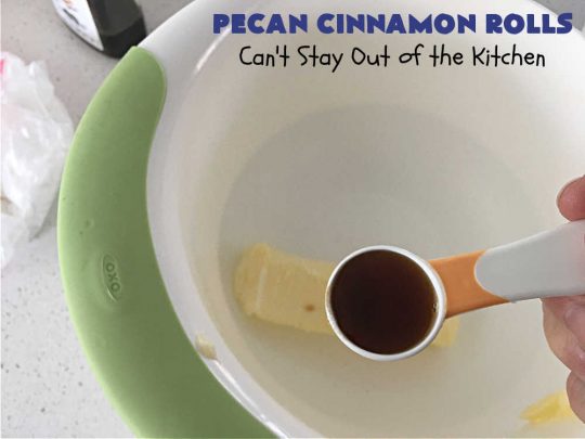 Pecan Cinnamon Rolls | Can't Stay Out of the Kitchen | these delightful #CinnamonRolls are light & fluffy & so easy since they're mixed & raised in the #breadmaker! They have a luscious #ButtercreamFrosting & a #cinnamon & #pecan filling that will make you swoon from the first bite! Great for a #holiday #breakfast like #Thanksgiving or #Christmas. #PecanCinnamonRollsPecan Cinnamon Rolls | Can't Stay Out of the Kitchen | these delightful #CinnamonRolls are light & fluffy & so easy since they're mixed & raised in the #breadmaker! They have a luscious #ButtercreamFrosting & a #cinnamon & #pecan filling that will make you swoon from the first bite! Great for a #holiday #breakfast like #Thanksgiving or #Christmas. #PecanCinnamonRolls