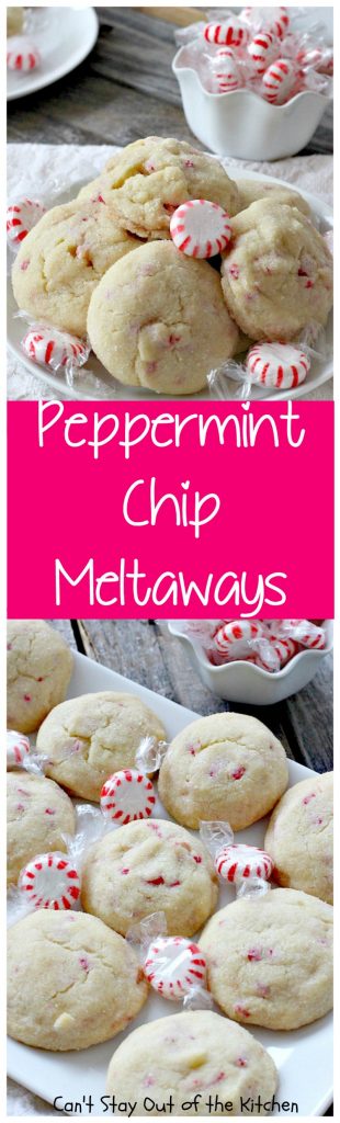 Peppermint Chip Meltaways | Can't Stay Out of the Kitchen | these #cookies just melt in your mouth--literally! #Andes #peppermint baking chips provide breathtaking flavor. #dessert