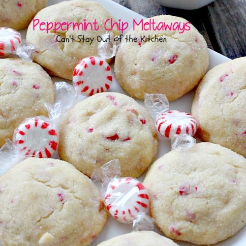 Peppermint Chip Meltaways | Can't Stay Out of the Kitchen | these #cookies just melt in your mouth--literally! #Andes #peppermint baking chips provide breathtaking flavor. #dessert