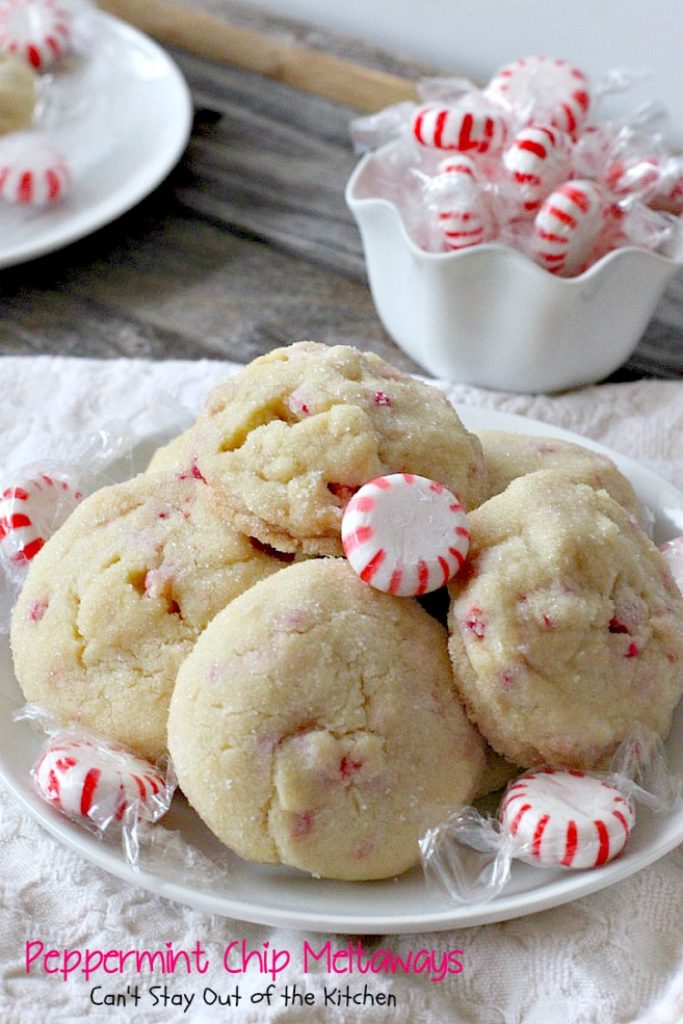 Peppermint Chip Meltaways | Can't Stay Out of the Kitchen | these #cookies just melt in your mouth--literally! #Andes #peppermint baking chips provide breathtaking flavor. #dessert