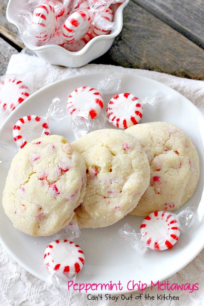 Peppermint Chip Meltaways | Can't Stay Out of the Kitchen | these #cookies just melt in your mouth--literally! #Andes #peppermint baking chips provide breathtaking flavor. #dessert