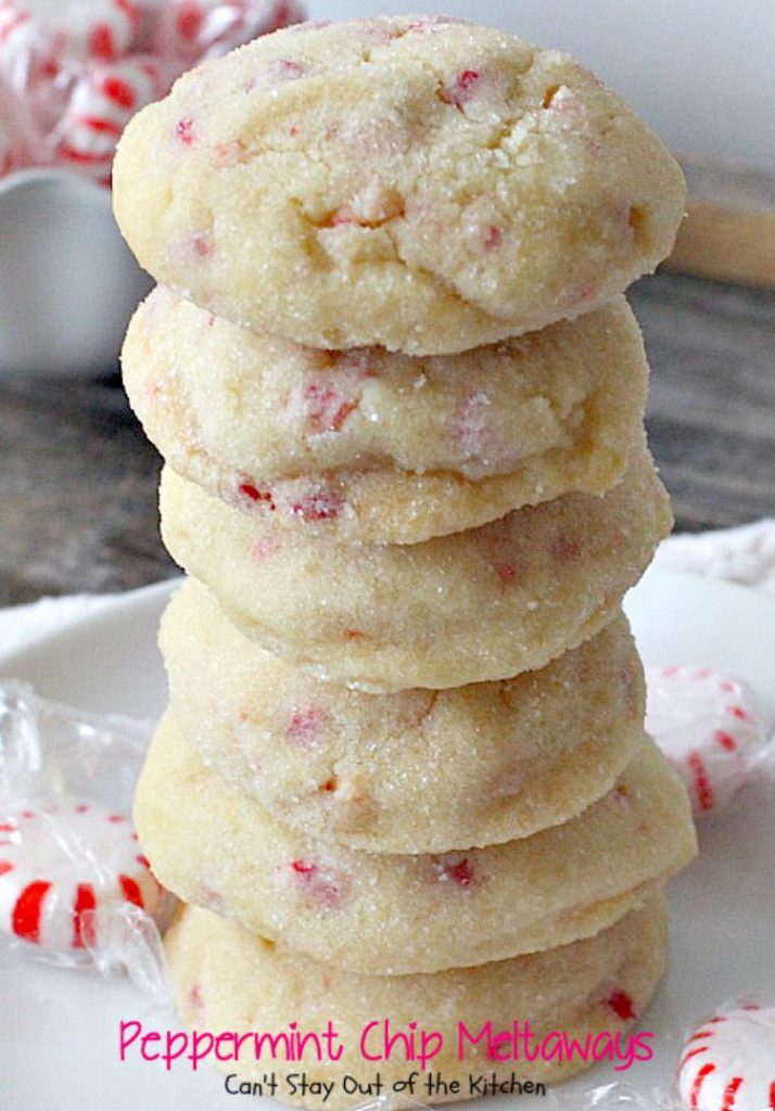 Peppermint Chip Meltaways | Can't Stay Out of the Kitchen | these #cookies just melt in your mouth--literally! #Andes #peppermint baking chips provide breathtaking flavor. #dessert
