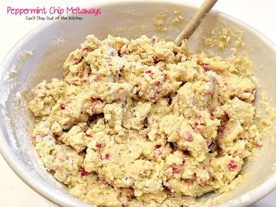 Peppermint Chip Meltaways | Can't Stay Out of the Kitchen | these #cookies just melt in your mouth--literally! #Andes #peppermint baking chips provide breathtaking flavor. #dessert