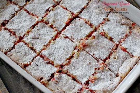 Peppermint Crunch Gooey Squares | Can't Stay Out of the Kitchen | these ooey gooey #cookies are fantastic for the #holidays. They use #Andes #peppermintcrunchbakingchips. If you love #peppermint you'll love this #cheesecake #dessert.