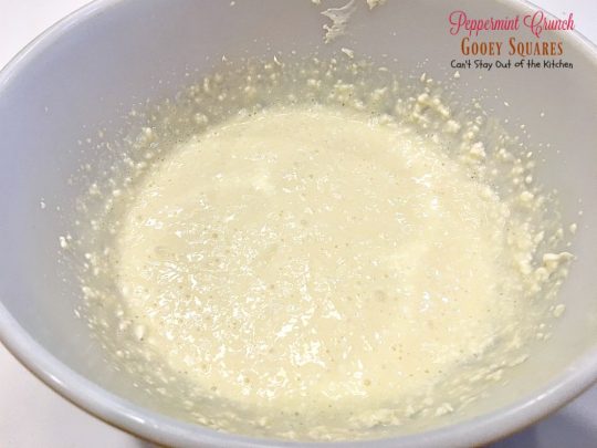 Peppermint Crunch Gooey Squares | Can't Stay Out of the Kitchen | these ooey gooey #cookies are fantastic for the #holidays. They use #Andes #peppermintcrunchbakingchips. If you love #peppermint you'll love this #cheesecake #dessert.