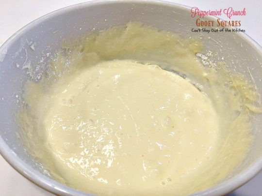 Peppermint Crunch Gooey Squares | Can't Stay Out of the Kitchen | these ooey gooey #cookies are fantastic for the #holidays. They use #Andes #peppermintcrunchbakingchips. If you love #peppermint you'll love this #cheesecake #dessert.