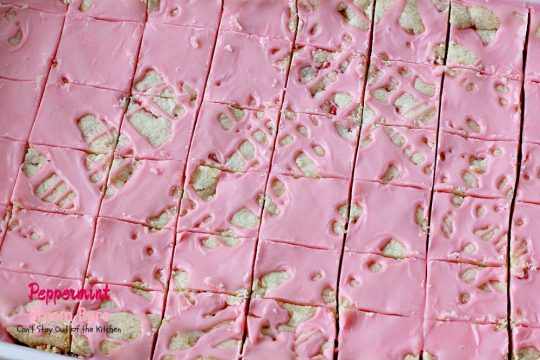 Peppermint Dream Bars | Can't Stay Out of the Kitchen | these spectacular #cookies are based on the #ParadiseCafe #sugarcookie recipe. They include #andes #peppermint baking chips for an explosion of flavor. #dessert