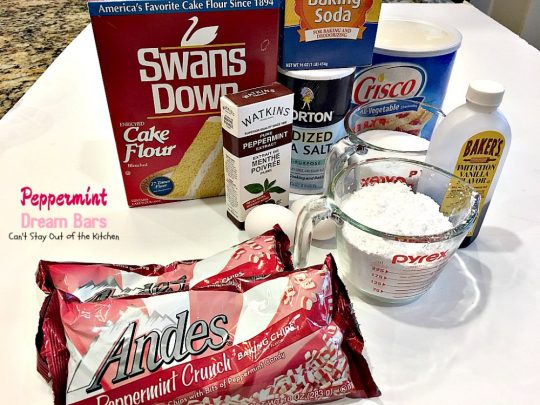 Peppermint Dream Bars | Can't Stay Out of the Kitchen | these spectacular #cookies are based on the #ParadiseCafe #sugarcookie recipe. They include #andes #peppermint baking chips for an explosion of flavor. #dessert