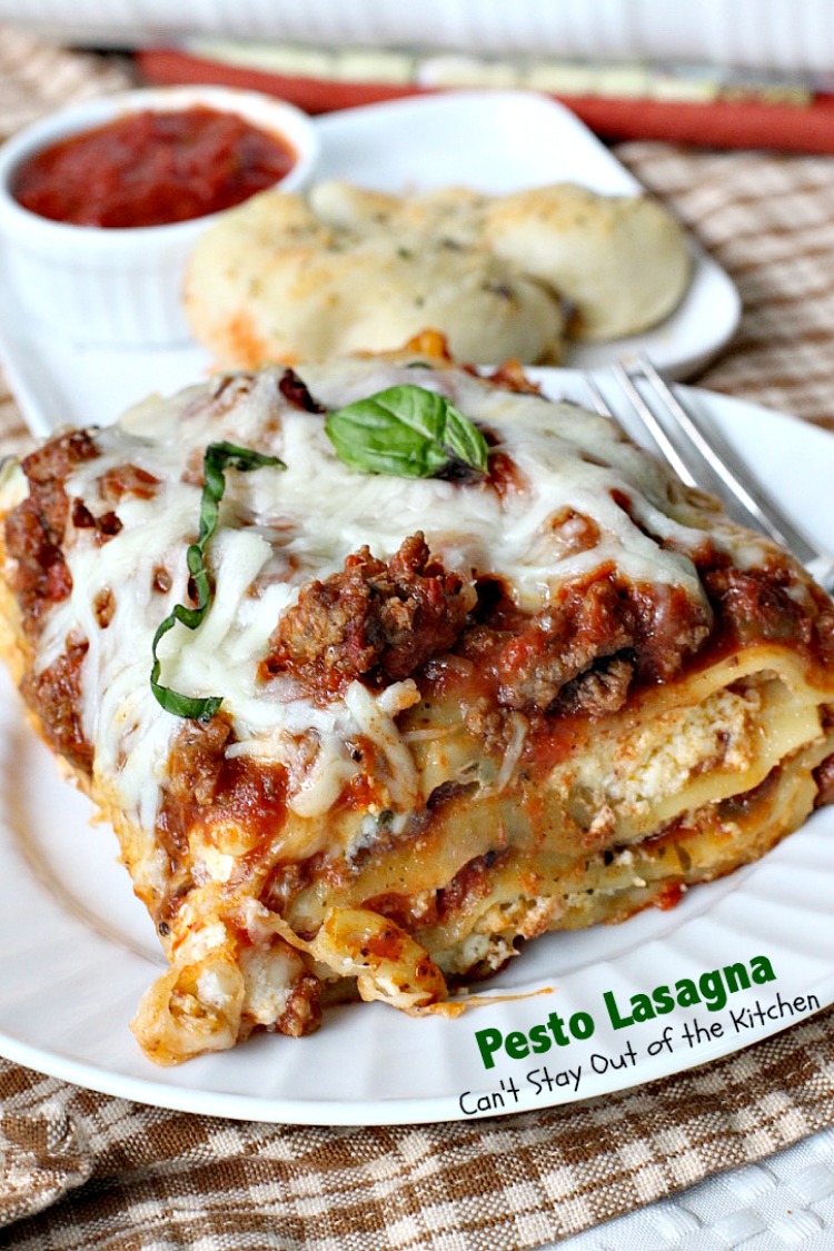 Pesto Lasagna | Can't Stay Out of the Kitchen