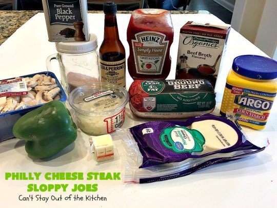 Philly Cheese Steak Sloppy Joes | Can't Stay Out of the Kitchen | these spectacular #SloppyJoes are so mouthwatering & delicious. They can be made in about 15 minutes, making them perfect for busy weeknight dinners. We loved them! #sandwiches #PhillyCheeseSteak