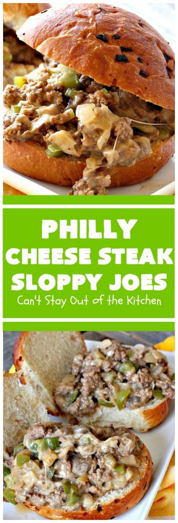 Philly Cheesesteak Sloppy Joes | Can't Stay Out of the Kitchen