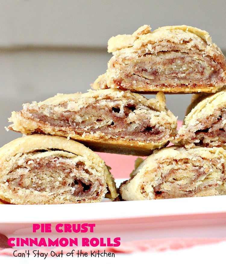 Pie Crust Cinnamon Rolls | Can't Stay Out of the Kitchen | my Mom always made these when I was growing up. They're so delicious & great for #breakfast or as a snack. #PieCrust #CinnamonRolls #PieCrustCinnamonRolls