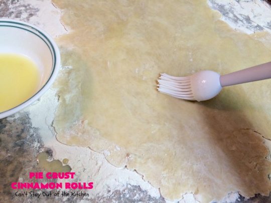 Pie Crust Cinnamon Rolls | Can't Stay Out of the Kitchen | my Mom always made these when I was growing up. They're so delicious & great for #breakfast or as a snack. #PieCrust #CinnamonRolls #PieCrustCinnamonRolls