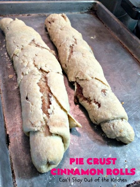 Pie Crust Cinnamon Rolls | Can't Stay Out of the Kitchen | my Mom always made these when I was growing up. They're so delicious & great for #breakfast or as a snack. #PieCrust #CinnamonRolls #PieCrustCinnamonRolls