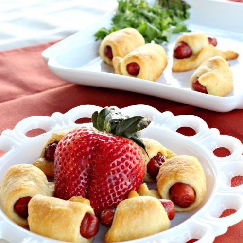 Pigs in a Blanket | Can't Stay Out of the Kitchen | this super easy 2-ingredient #recipe is perfect for a company or #holiday #breakfast. We also like to serve it as an #appetizer for #tailgating parties, potlucks, even the #SuperBowl! Everyone always loves this simple but delicious way to use #LilSmokies #CrescentRolls #Pillsbury #pork #EasyTailgatingAppetizer #sausages #EasyHolidayBreakfast