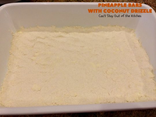 Pineapple Bars with Coconut Drizzle | these spectacular #dessert bars will have you absolutely drooling! They are heavenly and mouthwatering with a crust layer, #pineapple layer, #streusel layer & a #coconut glaze over top. Perfect for #holidays like #Easter or #MothersDay. #PineappleDessert #HolidayDessert #EasterDessert #MothersDayDessert #cookie #brownie #PineappleCookies #PinaColada #PinaColadaDessert