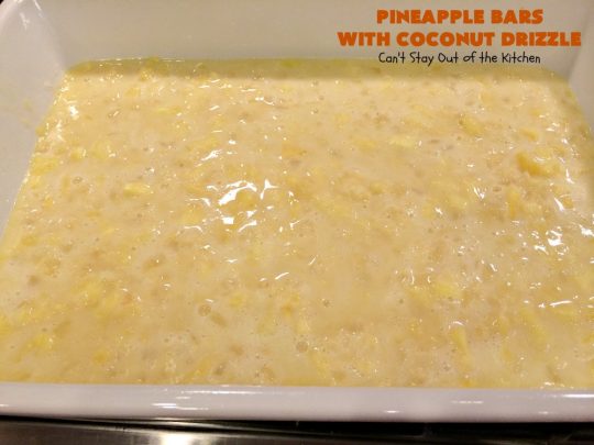 Pineapple Bars with Coconut Drizzle | these spectacular #dessert bars will have you absolutely drooling! They are heavenly and mouthwatering with a crust layer, #pineapple layer, #streusel layer & a #coconut glaze over top. Perfect for #holidays like #Easter or #MothersDay. #PineappleDessert #HolidayDessert #EasterDessert #MothersDayDessert #cookie #brownie #PineappleCookies #PinaColada #PinaColadaDessert