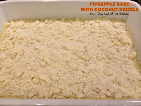 Pineapple Bars with Coconut Drizzle | these spectacular #dessert bars will have you absolutely drooling! They are heavenly and mouthwatering with a crust layer, #pineapple layer, #streusel layer & a #coconut glaze over top. Perfect for #holidays like #Easter or #MothersDay. #PineappleDessert #HolidayDessert #EasterDessert #MothersDayDessert #cookie #brownie #PineappleCookies #PinaColada #PinaColadaDessert