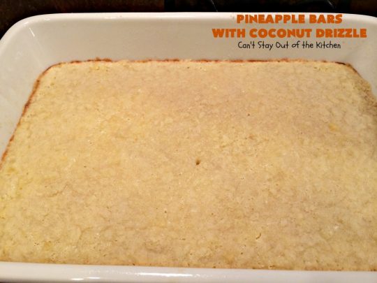 Pineapple Bars with Coconut Drizzle | these spectacular #dessert bars will have you absolutely drooling! They are heavenly and mouthwatering with a crust layer, #pineapple layer, #streusel layer & a #coconut glaze over top. Perfect for #holidays like #Easter or #MothersDay. #PineappleDessert #HolidayDessert #EasterDessert #MothersDayDessert #cookie #brownie #PineappleCookies #PinaColada #PinaColadaDessert