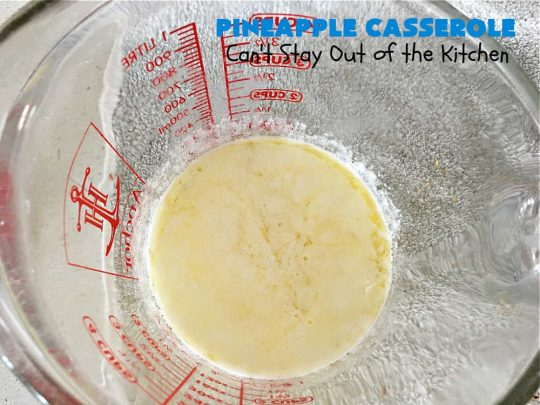 Pineapple Casserole | Can't Stay Out of the Kitchen | this spectacular deep-south #casserole is so mouthwatering it will rock your world! The combination of flavors with #pineapple #CheddarCheese & #RitzCrackers is absolutely irresistible. This is a great #casserole #SideDish for #holidays & company dinners like #Thanksgiving, #Christmas, #MothersDay, #FathersDay & special occasion dinners. Everyone loves this side dish & wants seconds! #Southern #6IngredientRecipe #BestPineappleCasserole #BestHolidaySideDish