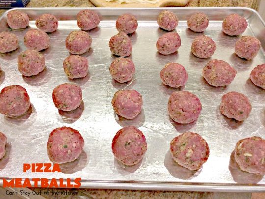 Pizza Meatballs | Can't Stay Out of the Kitchen | this delightful 30-minute #meatballs recipe is perfect for weeknights when you're short on time. It's kid-friendly & delicious comfort food. #pizza #beef #cheese #pasta