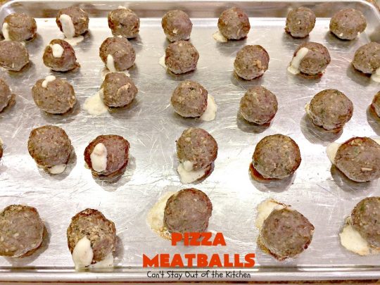 Pizza Meatballs | Can't Stay Out of the Kitchen | this delightful 30-minute #meatballs recipe is perfect for weeknights when you're short on time. It's kid-friendly & delicious comfort food. #pizza #beef #cheese #pasta