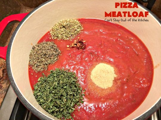 Pizza Meatloaf | Can't Stay Out of the Kitchen | this jazzed up #meatloaf is spectacular & a family favorite. It's got an #Italian flare by adding #mozzallacheese & #spaghettisauce. It tastes like #pizza but in meatloaf form. Terrific weeknight dinner. #beef
