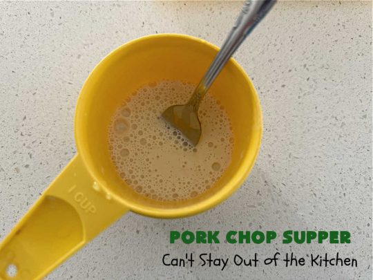 Pork Chop Supper | Can't Stay Out of the Kitchen | this is a fantastic #OneDishMeal #recipe where everything cooks together in the same skillet. #RedPotatoes, #carrots & #SmotheredPorkChops come together in a deliciously seasoned #SkilletDinner that's quick & easy. This meal-in-one can be prepared in under an hour making it a great option for busy week-night suppers. #PorkChopSupper