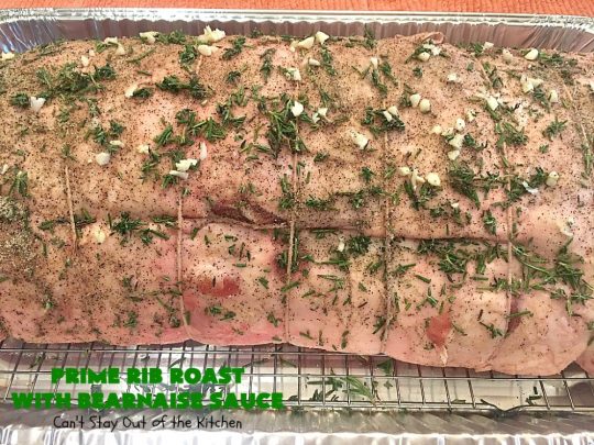 Prime Rib Roast with Bearnaise Sauce | Can't Stay Out of the Kitchen | our favorite #holiday entree. #PrimeRibRoast is succulent and delectable. #beef #glutenfree