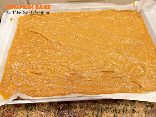 Pumpkin Bars | Can't Stay Out of the Kitchen | sensational #dessert for #fall #baking. The #creamcheese frosting is heavenly. #pumpkin #cookie