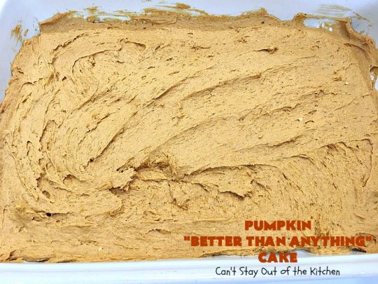 Pumpkin Better Than Anything Cake | Can't Stay Out of the Kitchen | this is one of the best #desserts I've ever tried. The #pumpkin #pokecake is filled with sweetened condensed milk so it's extremely moist. This easy #recipe also uses #HeathEnglishToffeeBit & #CaramelSundaeSauce. You'll be drooling after the first bite! #PumpkinCake #cake #CoolWhip #PumpkinDessert #EasyDessert #HolidayDessert #ThanksgivingDessert #ChristmasDessert