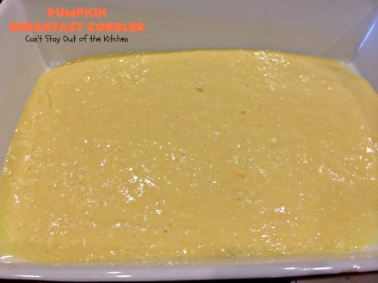 Pumpkin Breakfast Cobbler | Can't Stay Out of the Kitchen | this amazing #coffeecake is perfect for a fall #breakfast or #holiday breakfasts like #Thanksgiving. #pumpkin #cobbler