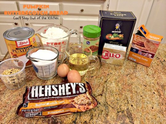 Pumpkin Butterscotch Bread | Can't Stay Out of the Kitchen | this outrageous #pumpkin #bread is filled with #butterscotch chips & has a luscious butterscotch icing. Excellent for #fall #baking or a #holiday #breakfast like #Thanksgiving.
