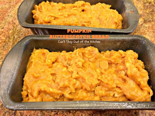 Pumpkin Butterscotch Bread | Can't Stay Out of the Kitchen | this outrageous #pumpkin #bread is filled with #butterscotch chips & has a luscious butterscotch icing. Excellent for #fall #baking or a #holiday #breakfast like #Thanksgiving.