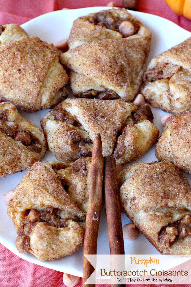 Pumpkin Butterscotch Croissants | Can't Stay Out of the Kitchen